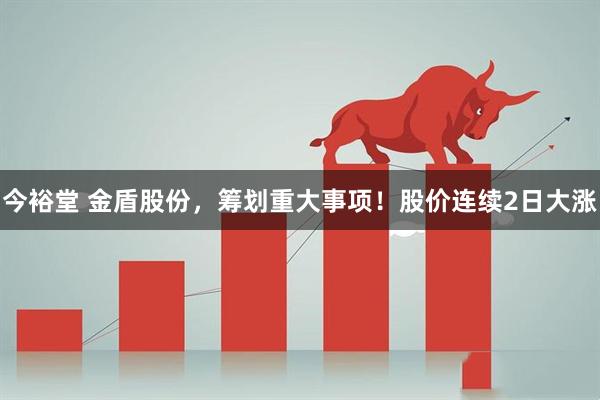 今裕堂 金盾股份，筹划重大事项！股价连续2日大涨